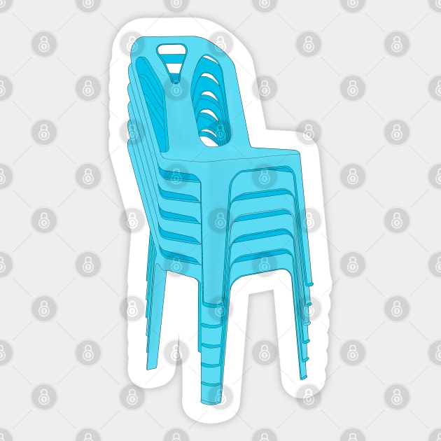 Blue plastic chairs online